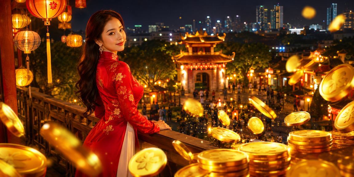 Người phụ nữ mặc áo dài tại Hà Nội đang chơi baccarat trực tuyến trên điện thoại