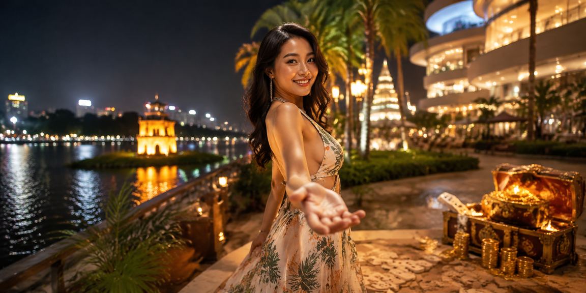 Người phụ nữ Hà Nội chơi bài trực tuyến qua giao diện live casino trên điện thoại